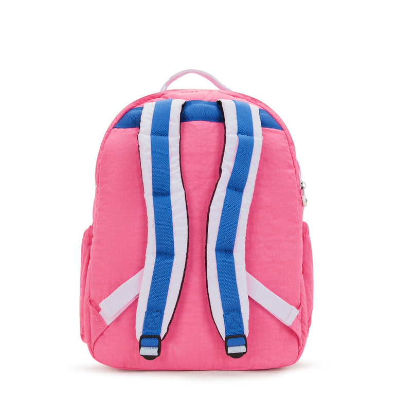 Kipling Backpacks Happy Pink Mix Kipling Seoul Large 15" Laptop Backpack - Happy Pink Mix