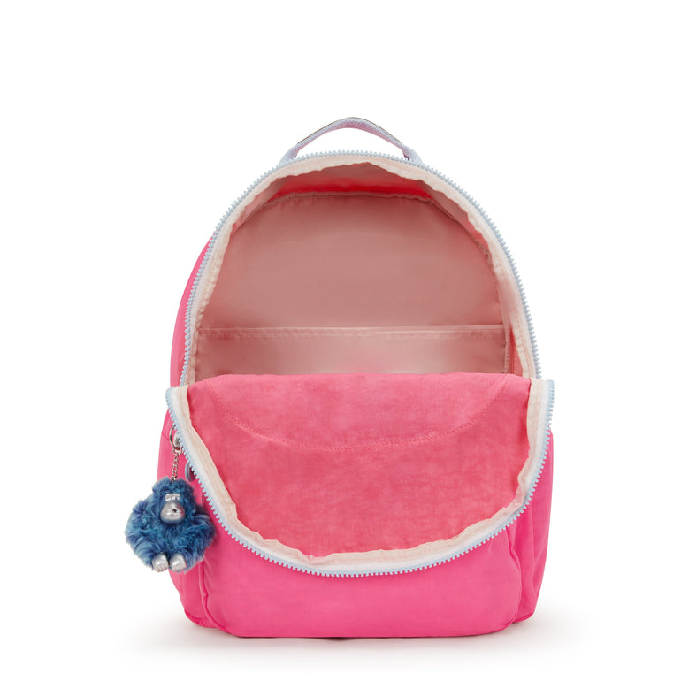 Kipling Backpacks Happy Pink Mix Kipling Seoul Large 15" Laptop Backpack - Happy Pink Mix