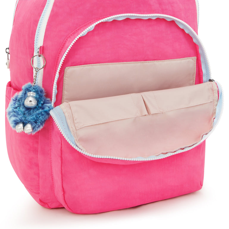 Kipling Backpacks Happy Pink Mix Kipling Seoul Large 15" Laptop Backpack - Happy Pink Mix