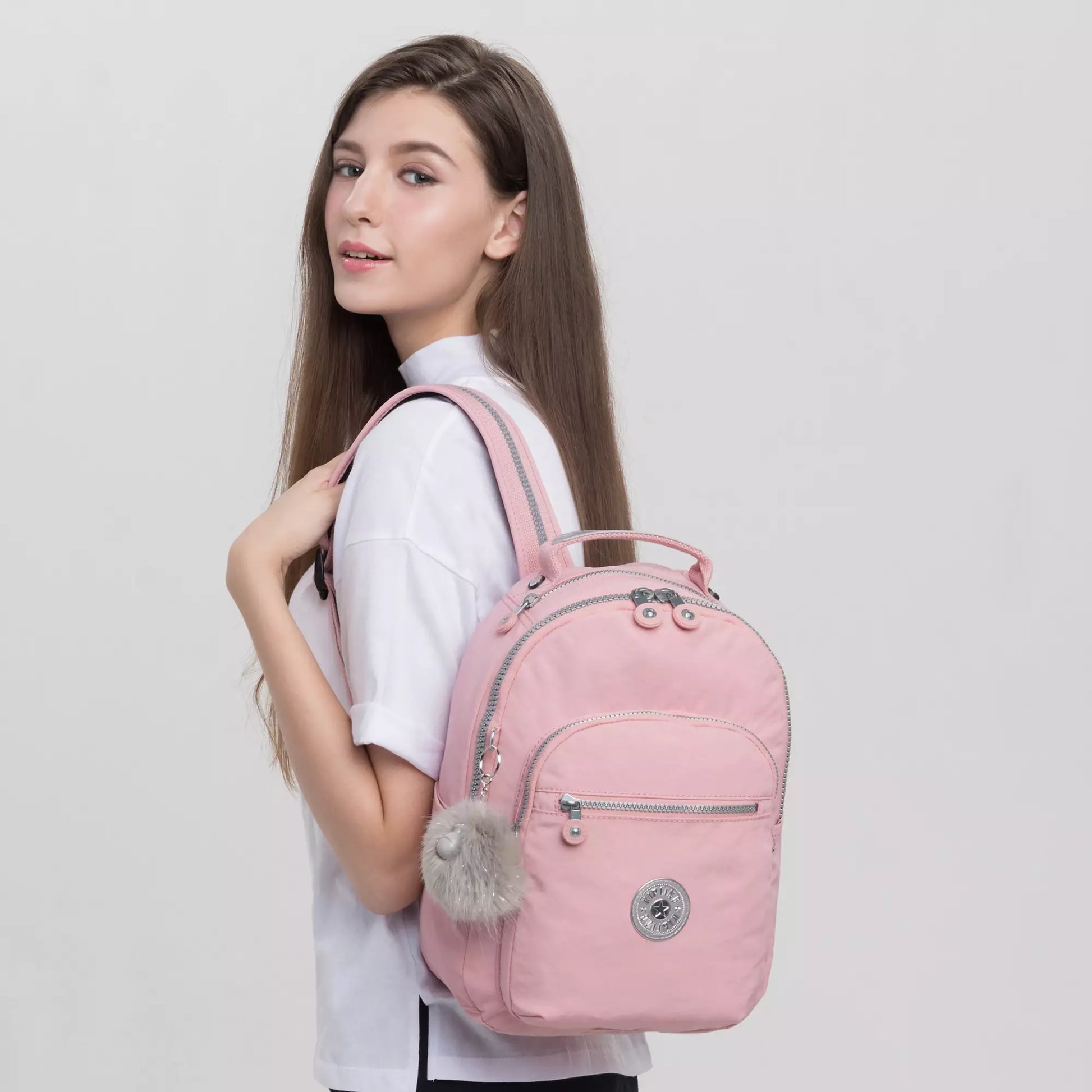 Kipling Backpacks Red Rouge Kipling Seoul Small Tablet Backpack - Red Rouge