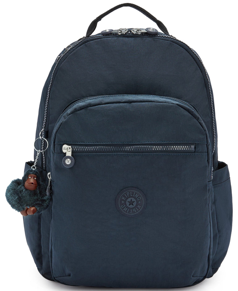 Kipling Backpacks True Blue Tonal 2 Kipling Seoul Large 15" Laptop Backpack - True Blue Tonal 2