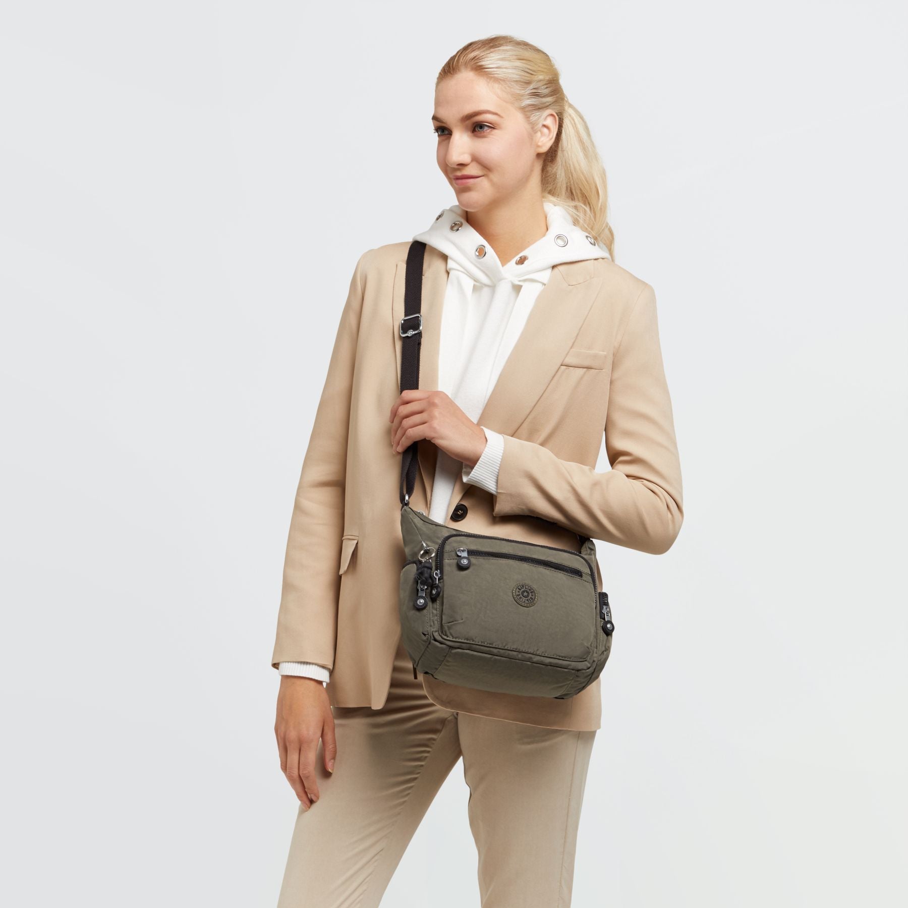 Kipling Cross-Body Bag Green Moss Kipling Gabbie Small Crossbody Bag - Green Moss