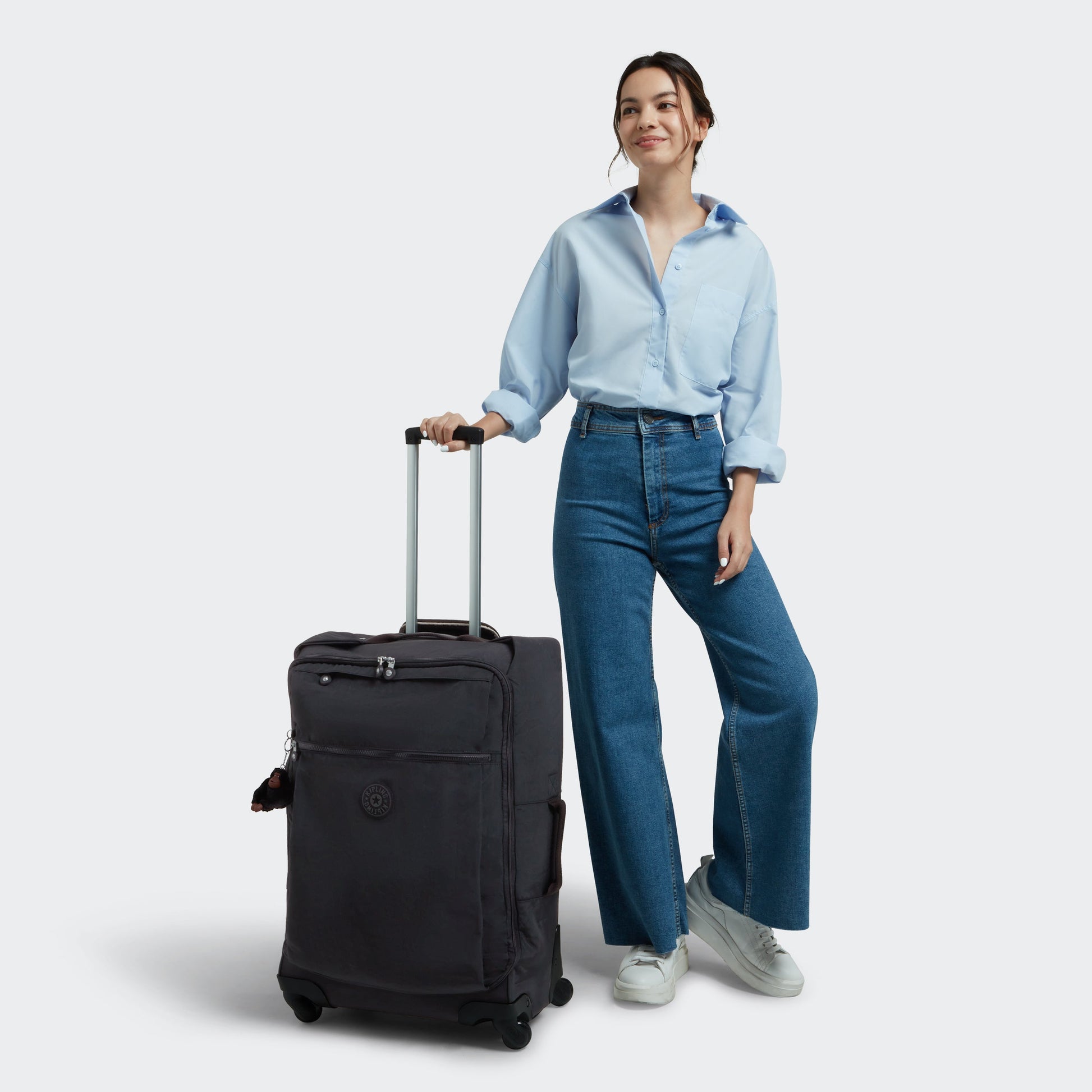 Kipling Luggage Black Tonal Kipling Darcey Medium Rolling Luggage - Black Tonal