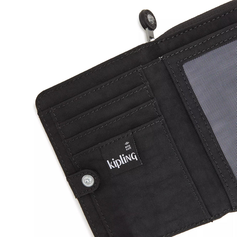 Kipling Wallets Black Noir Kipling Money Love Small Wallet - Black Noir