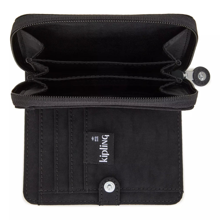 Kipling Wallets Black Noir Kipling Money Love Small Wallet - Black Noir