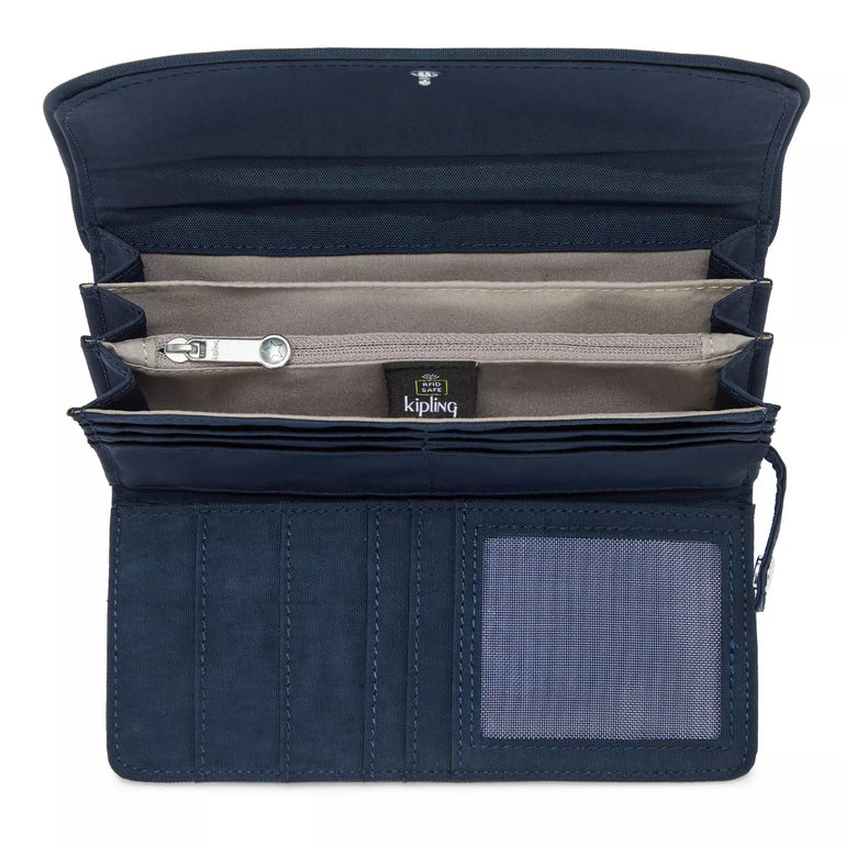 Kipling Wallets Blue Bleu 2 Kipling Money Land Snap Wallet - Blue Bleu 2