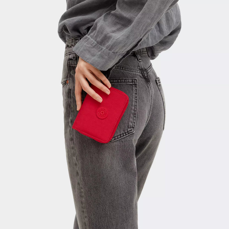 Kipling Wallets Red Rouge Kipling Money Love Small Wallet - Red Rouge