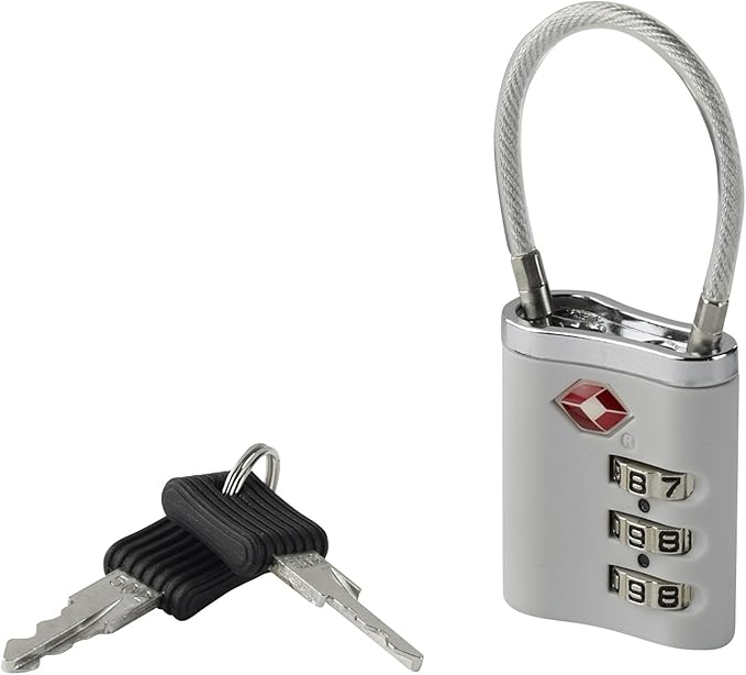 Lewis N. Clark Locks Soft White Lewis N. Clark Combination Lock With Keys