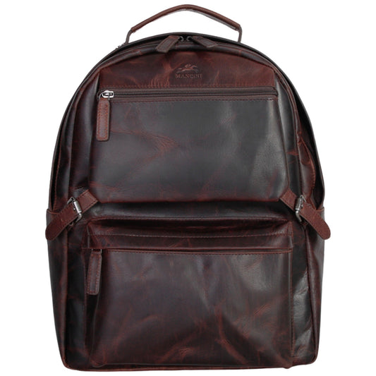 Mancini Backpacks Brown Mancini Backpack with RFID Secure Pocket for 15.6” Laptop