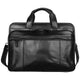 Mancini Briefcases Black Mancini Pelle D’oro Double Compartment Top Zipper 15.6” Laptop / Tablet Briefcase
