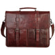 Mancini Briefcases Brown Mancini Pelle D’oro Double Compartment 15.6” Laptop / Tablet Briefcase