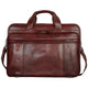 Mancini Briefcases Brown Mancini Pelle D’oro Double Compartment Top Zipper 15.6” Laptop / Tablet Briefcase