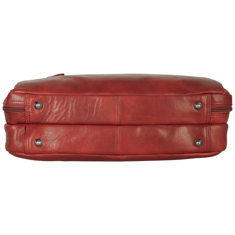 Mancini Briefcases Mancini Pelle D’oro Double Compartment 15.6” Laptop and Tablet Briefcase