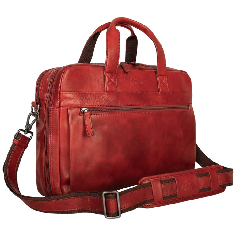 Mancini Briefcases Mancini Pelle D’oro Double Compartment 15.6” Laptop and Tablet Briefcase