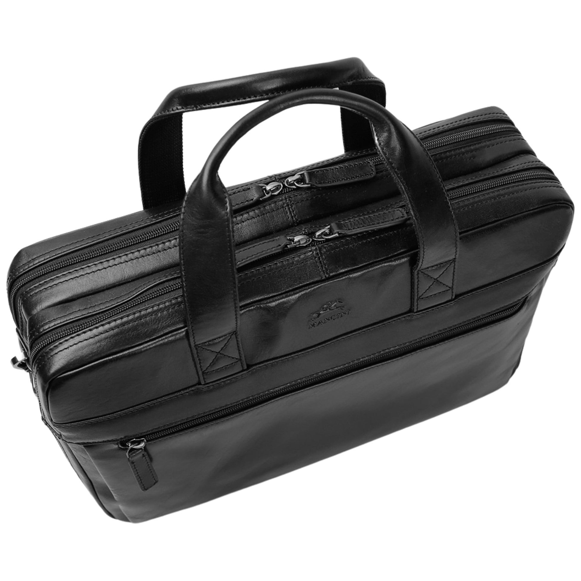 Mancini Briefcases Mancini Pelle D’oro Double Compartment 15.6” Laptop and Tablet Briefcase