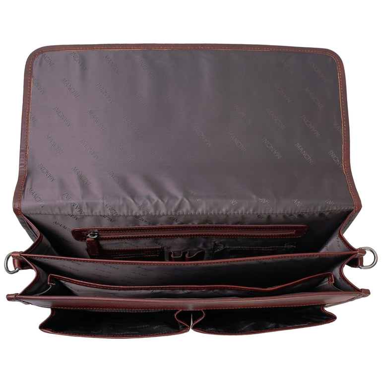 Mancini Briefcases Mancini Pelle D’oro Double Compartment 15.6” Laptop / Tablet Briefcase