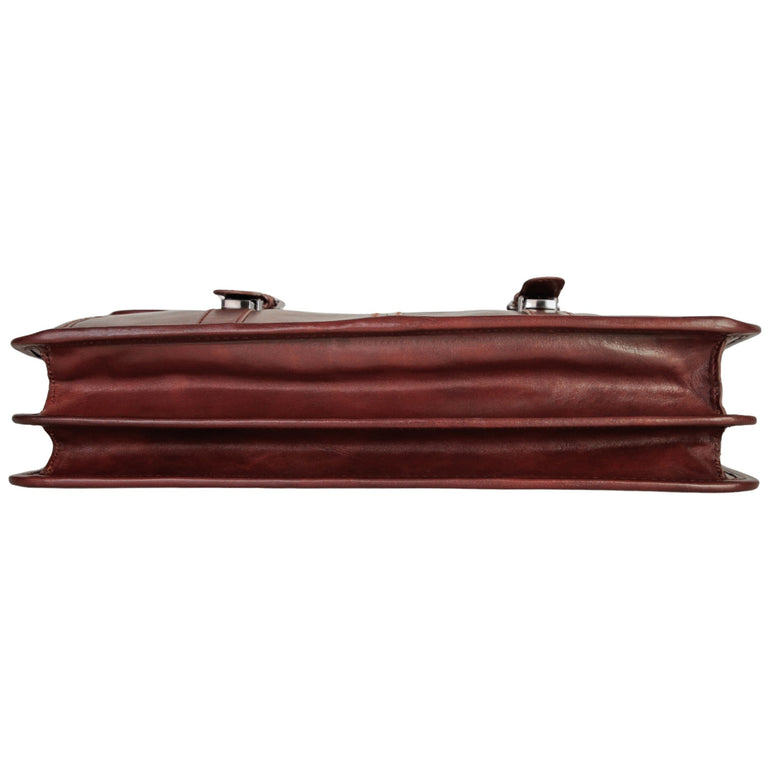 Mancini Briefcases Mancini Pelle D’oro Double Compartment 15.6” Laptop / Tablet Briefcase