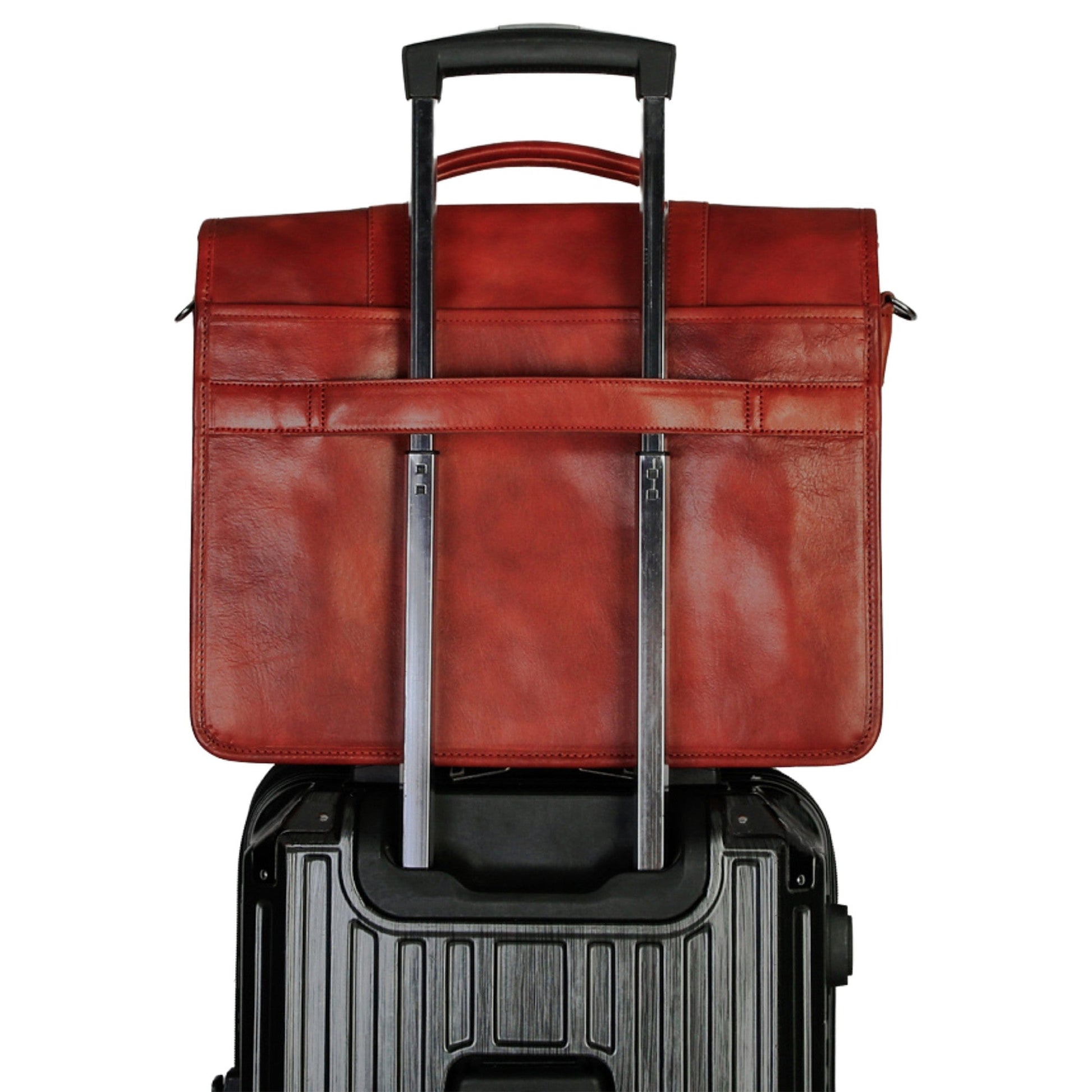 Mancini Briefcases Mancini Pelle D’oro Double Compartment 15.6” Laptop / Tablet Briefcase