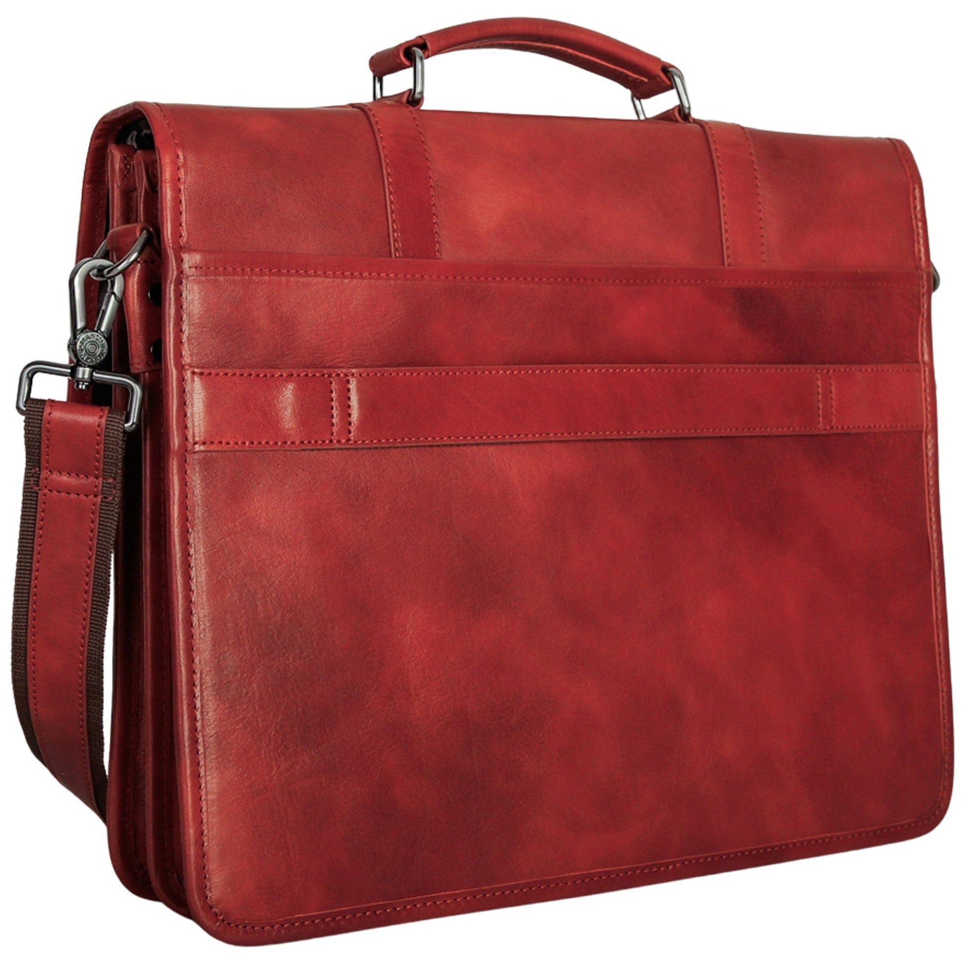 Mancini Briefcases Mancini Pelle D’oro Double Compartment 15.6” Laptop / Tablet Briefcase