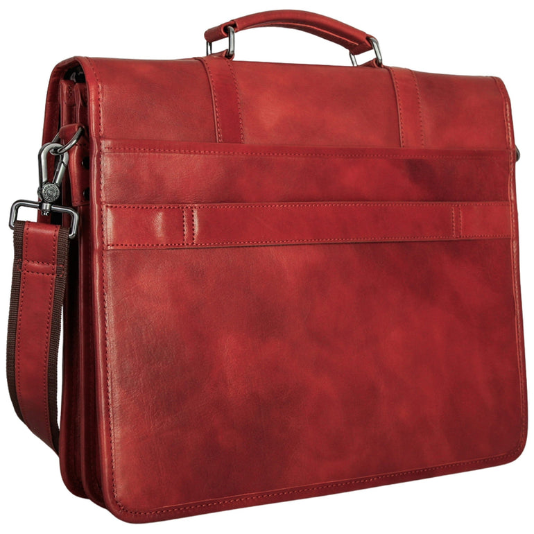 Mancini Briefcases Mancini Pelle D’oro Double Compartment 15.6” Laptop / Tablet Briefcase