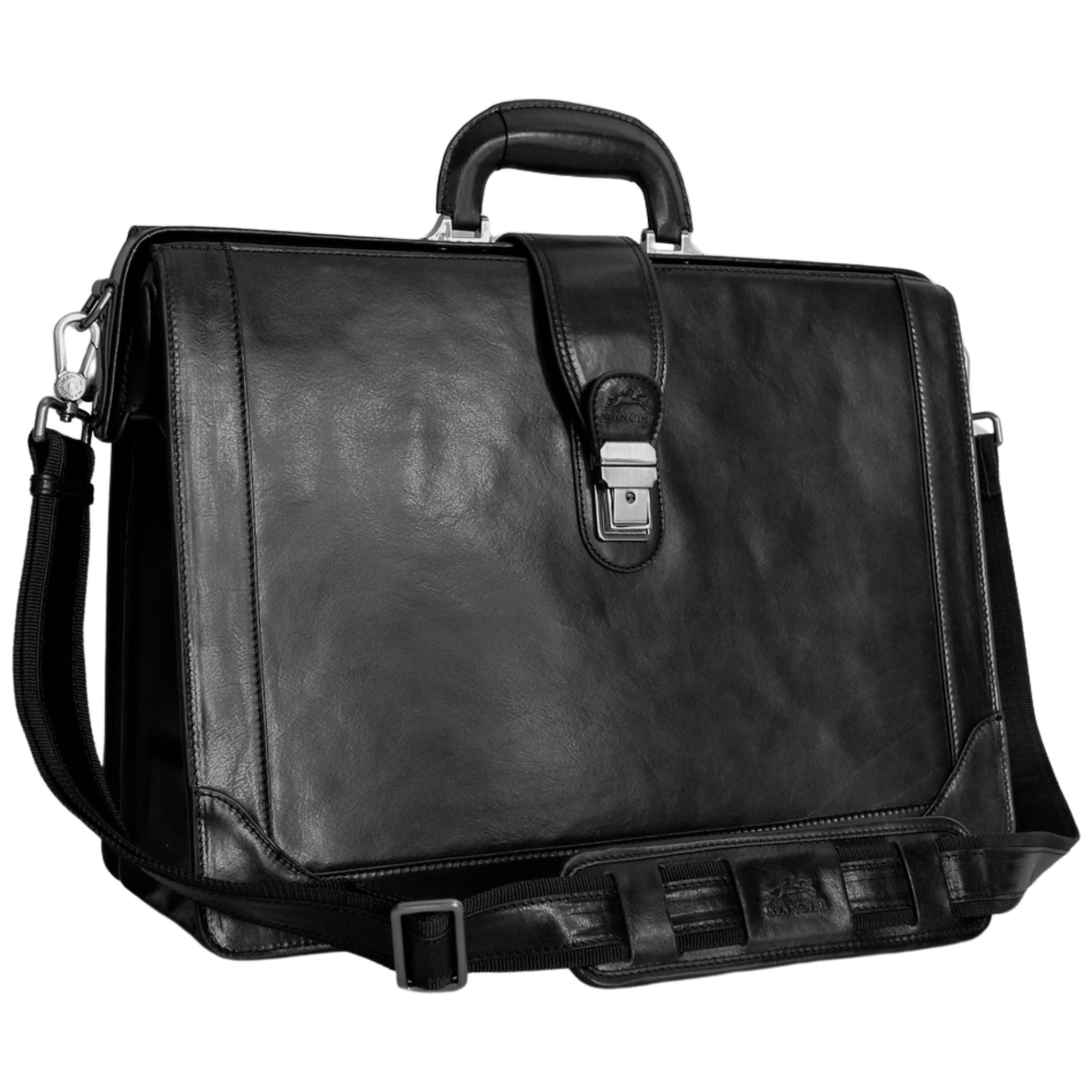 Mancini Briefcases Mancini Pelle D’oro Luxurious 17.3” Laptop Litigator Briefcase