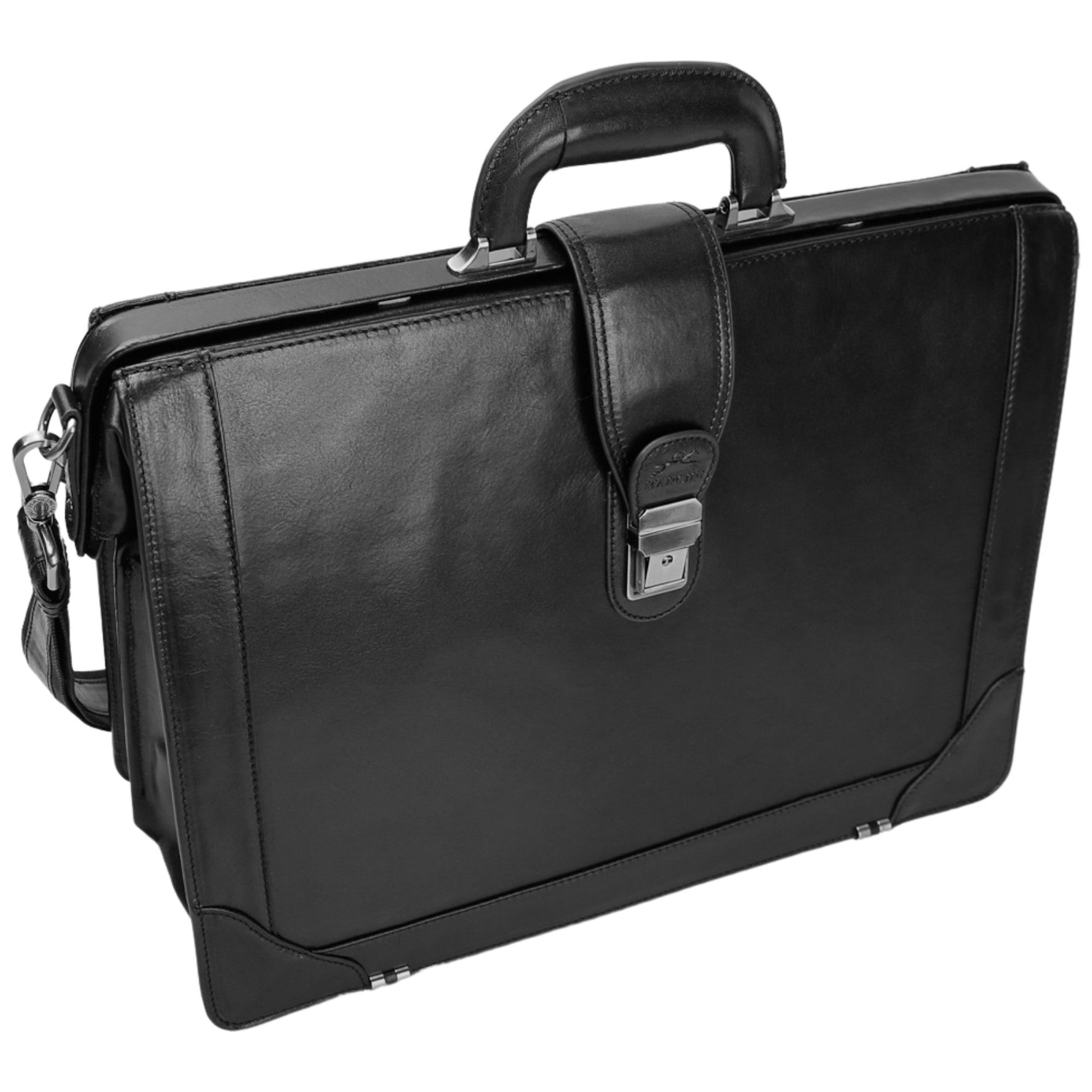 Mancini Briefcases Mancini Pelle D’oro Luxurious 17.3” Laptop Litigator Briefcase