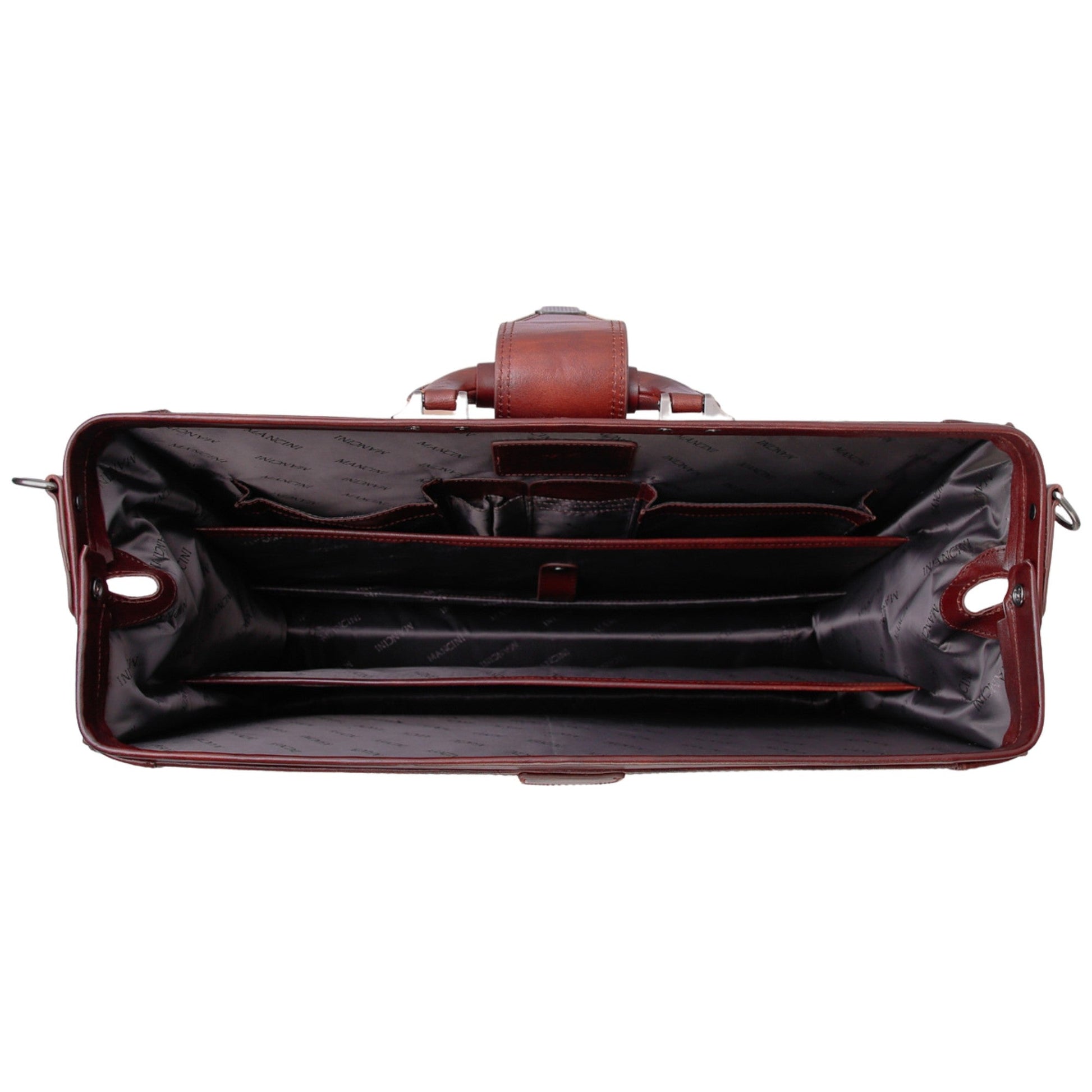 Mancini Briefcases Mancini Pelle D’oro Luxurious 17.3” Laptop Litigator Briefcase
