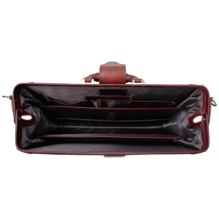 Mancini Briefcases Mancini Pelle D’oro Luxurious 17.3” Laptop Litigator Briefcase