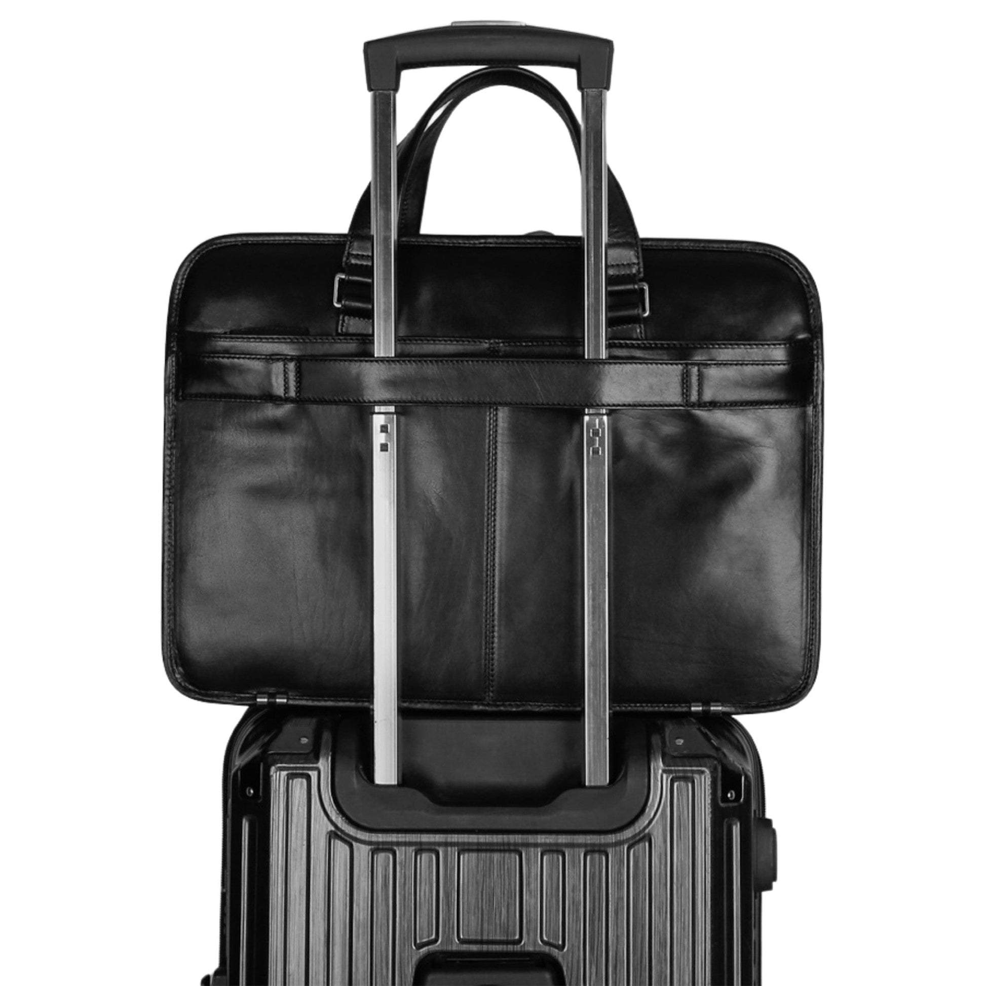 Mancini Briefcases Mancini Pelle D’oro Triple Compartment 15.6” Laptop / Tablet Briefcase