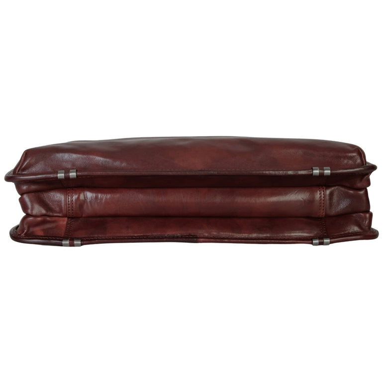Mancini Briefcases Mancini Pelle D’oro Triple Compartment 15.6” Laptop / Tablet Briefcase