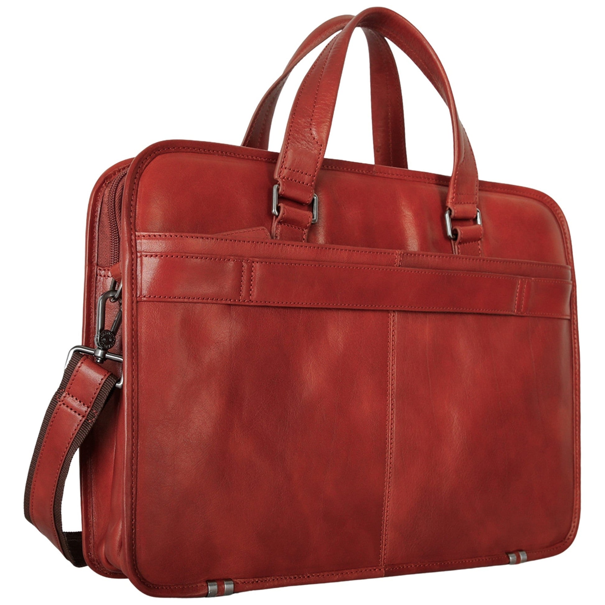 Mancini Briefcases Mancini Pelle D’oro Triple Compartment 15.6” Laptop / Tablet Briefcase