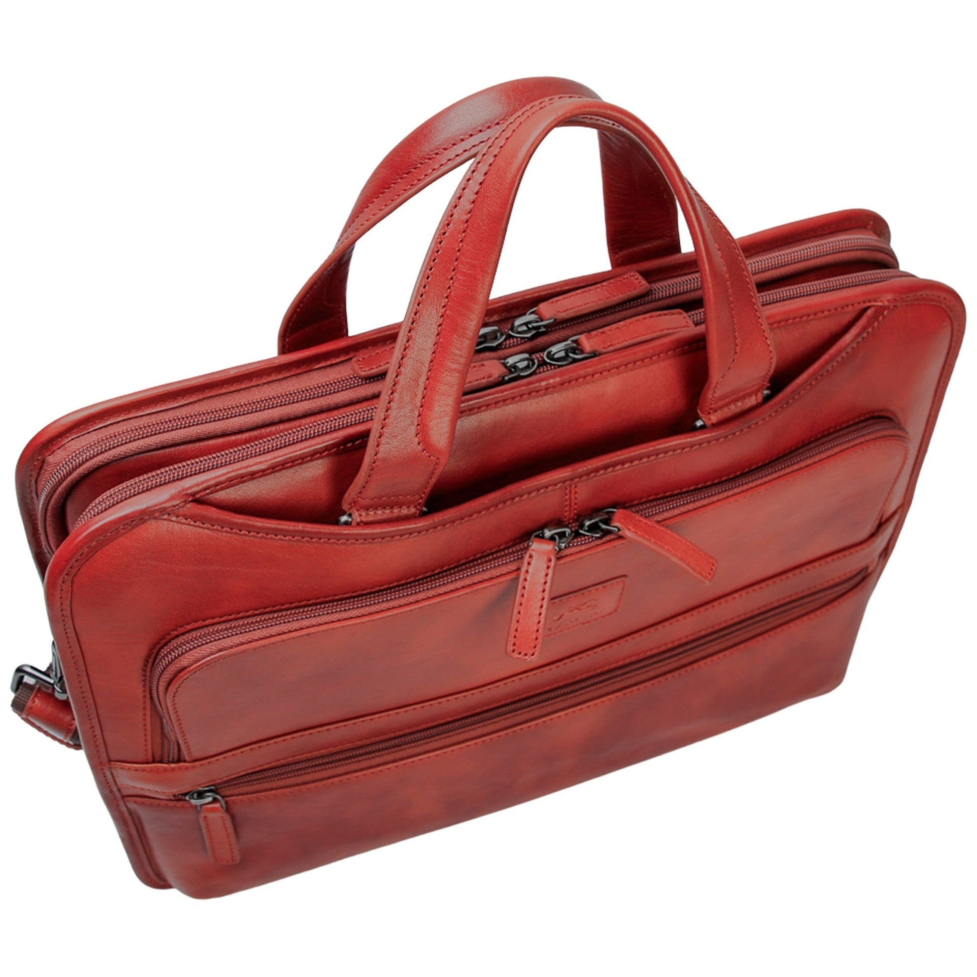 Mancini Briefcases Mancini Pelle D’oro Triple Compartment 15.6” Laptop / Tablet Briefcase