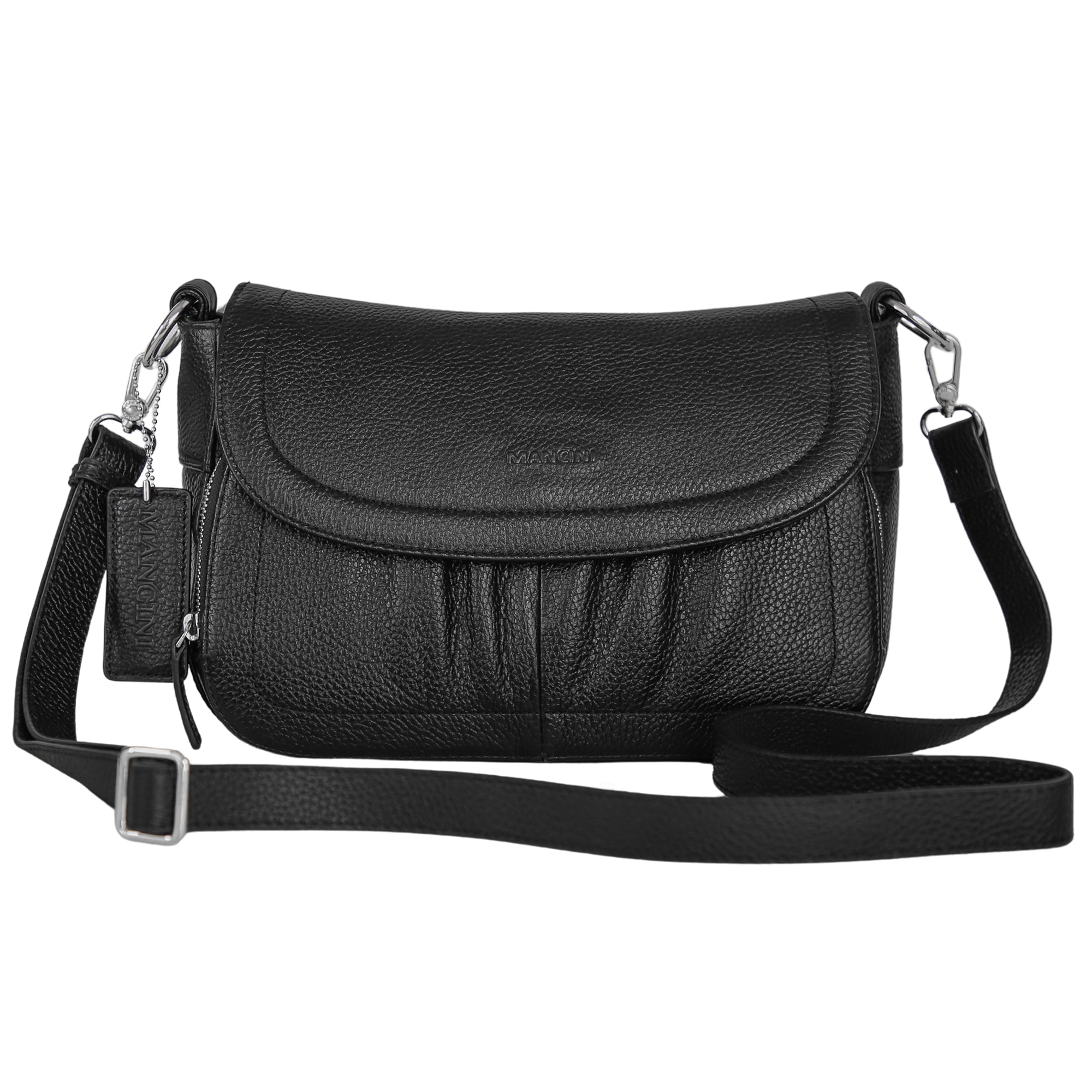 Mancini Cross-Body Bag Black Mancini Charlotte Crossbody Organizer Handbag