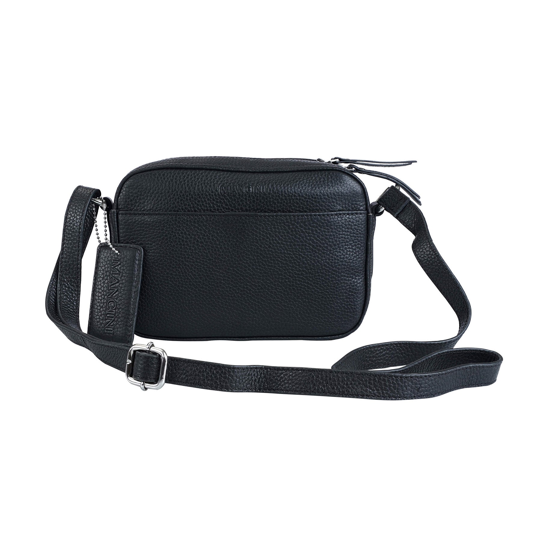 Mancini Cross-Body Bag Black Mancini Pebbled Clara Small Crossbody Bag