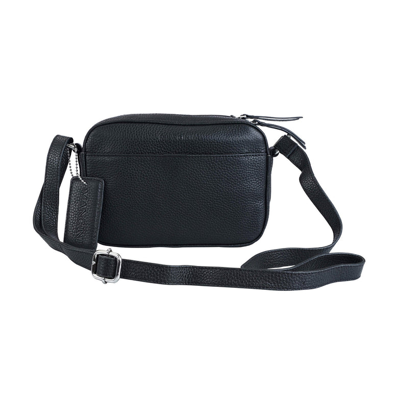Mancini Cross-Body Bag Black Mancini Pebbled Clara Small Crossbody Bag