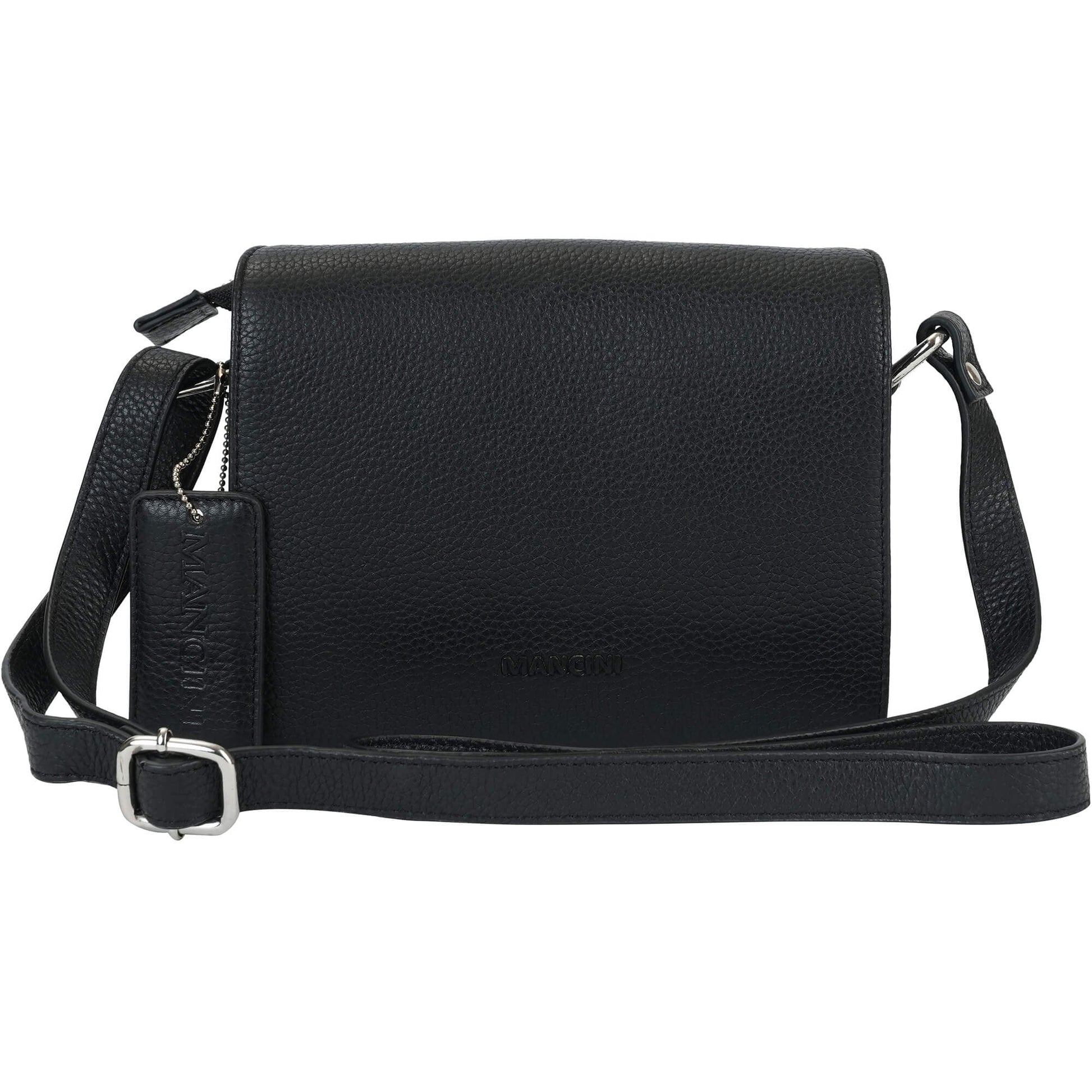 Mancini Cross-Body Bag Black Mancini Pebbled Connie Small Crossbody Handbag