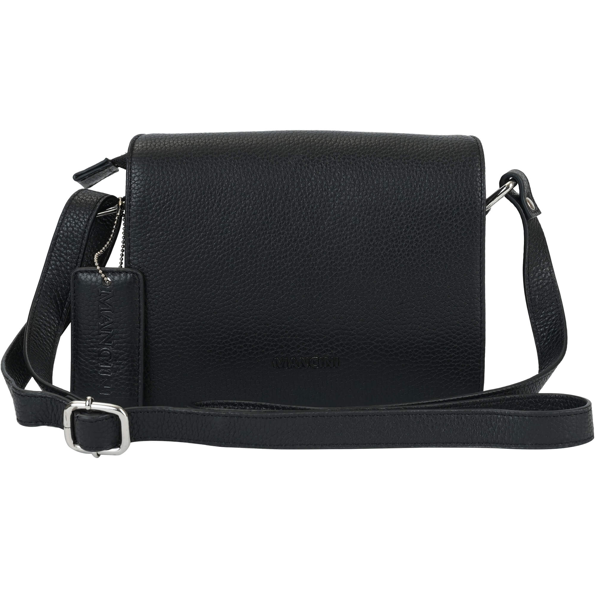 Mancini Cross-Body Bag Black Mancini Pebbled Connie Small Crossbody Handbag