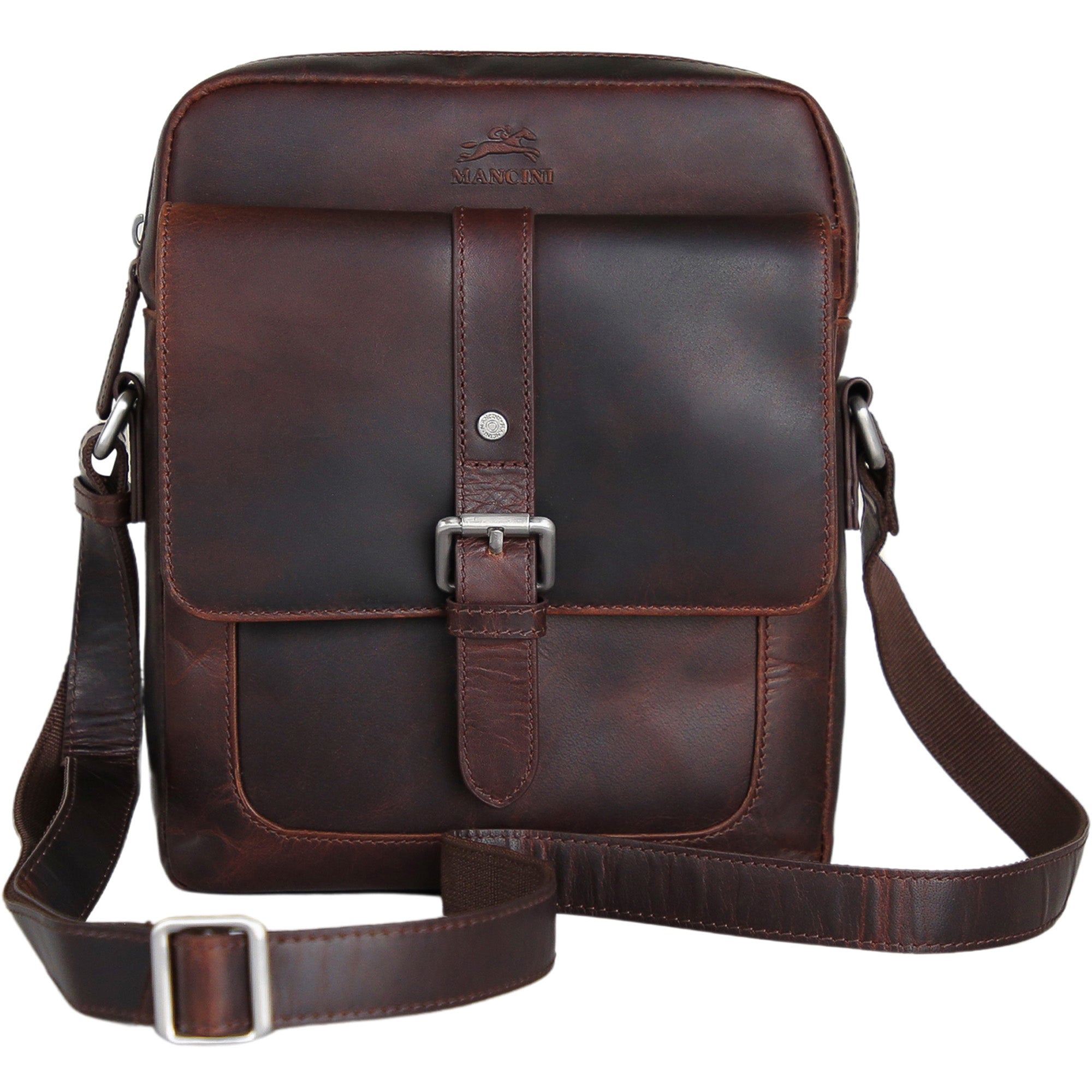 Mancini Cross-Body Bag Brown Mancini Buffalo Crossbody Bag