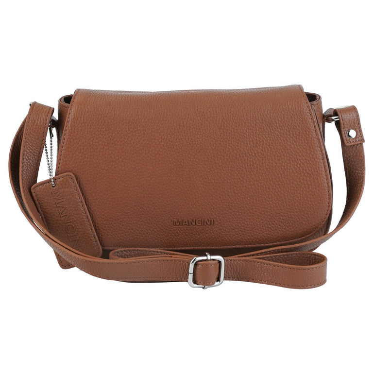 Mancini Cross-Body Bag Camel Mancini Pebbled Isabella Crossbody Handbag