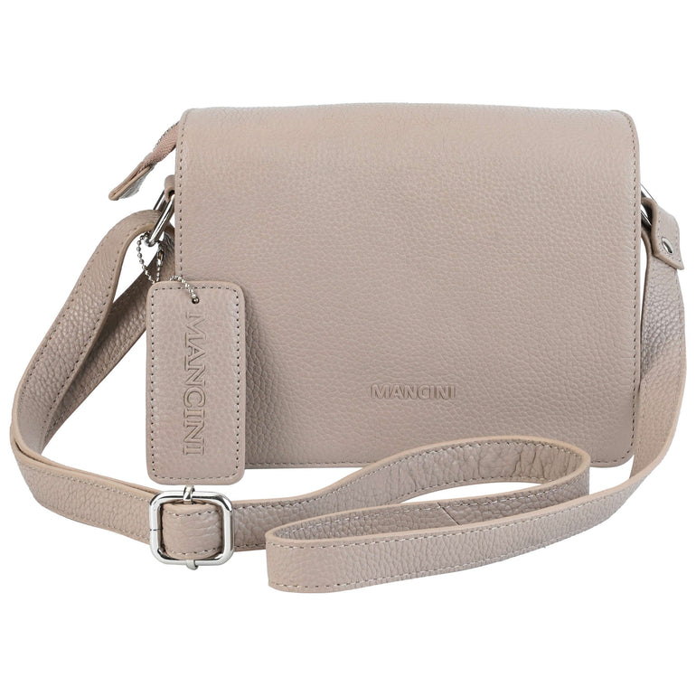 Mancini Cross-Body Bag Champagne Mancini Pebbled Connie Small Crossbody Handbag