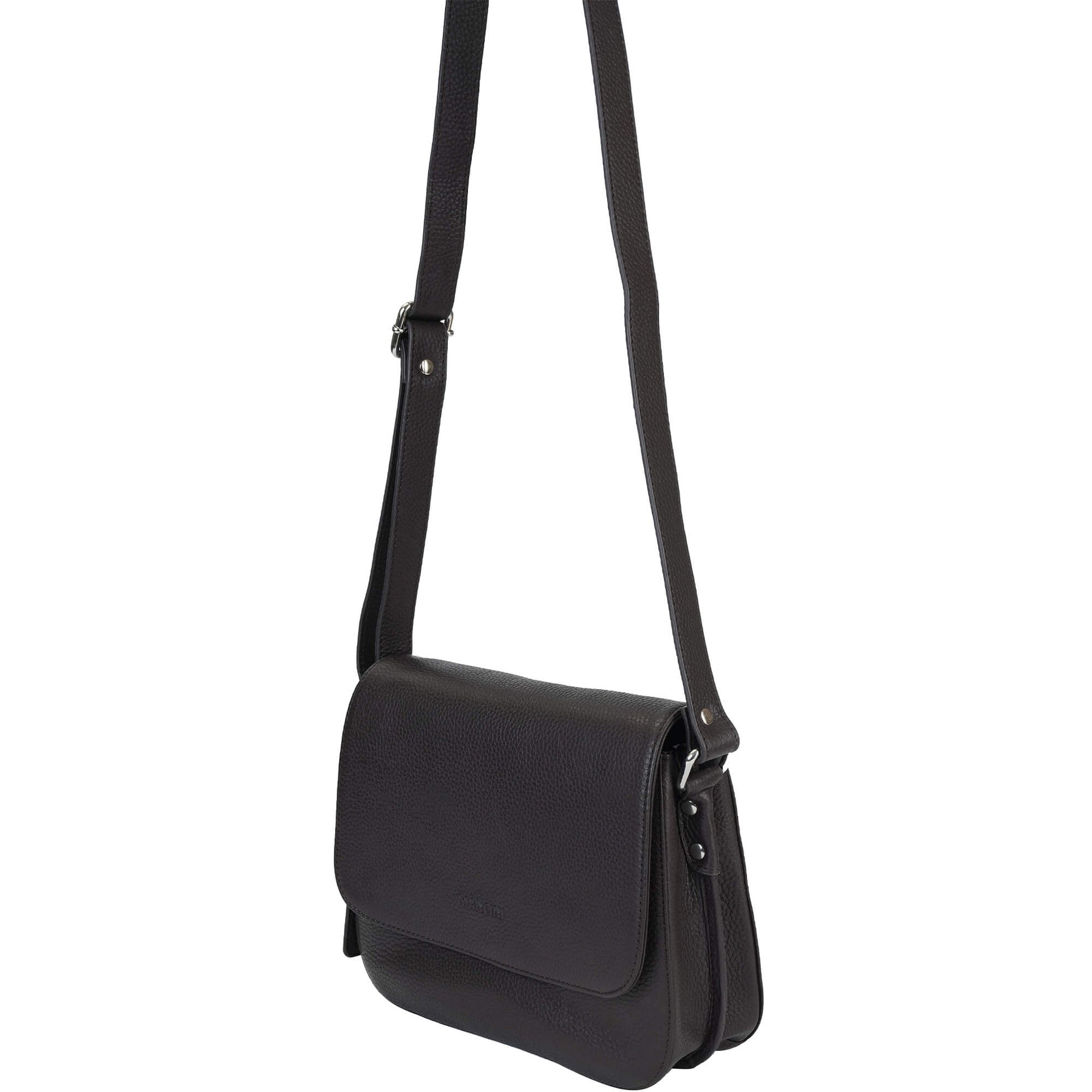 Mancini Cross-Body Bag Mancini Pebbled Alison Crossbody Handbag