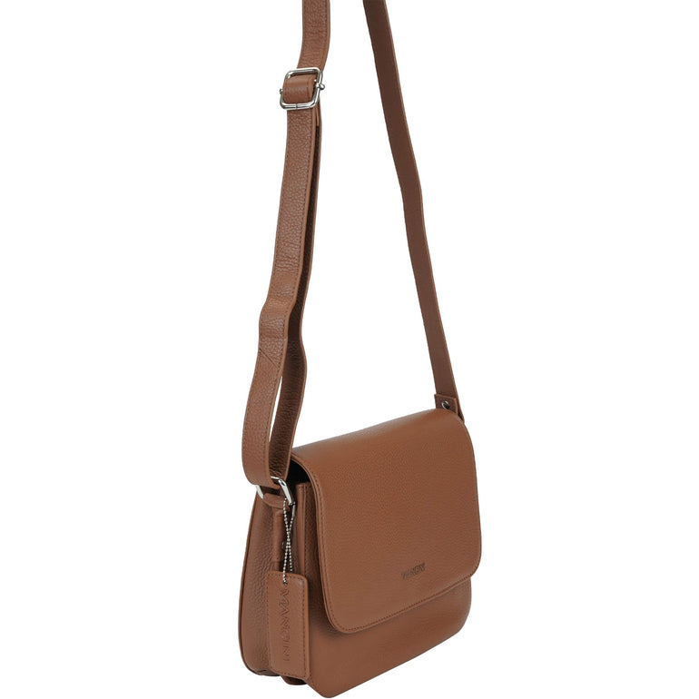 Mancini Cross-Body Bag Mancini Pebbled Alison Crossbody Handbag