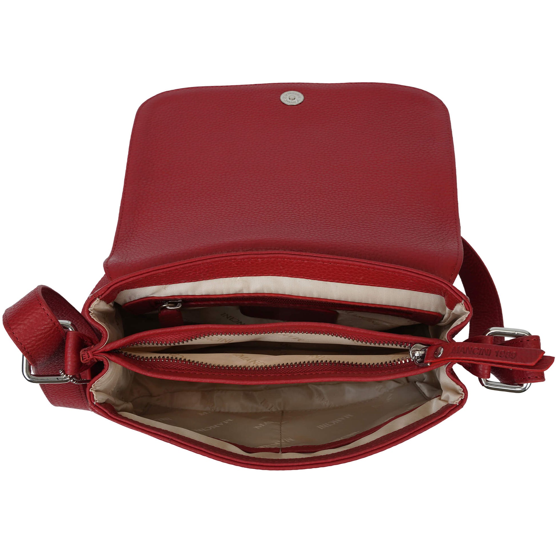 Mancini Cross-Body Bag Mancini Pebbled Alison Crossbody Handbag