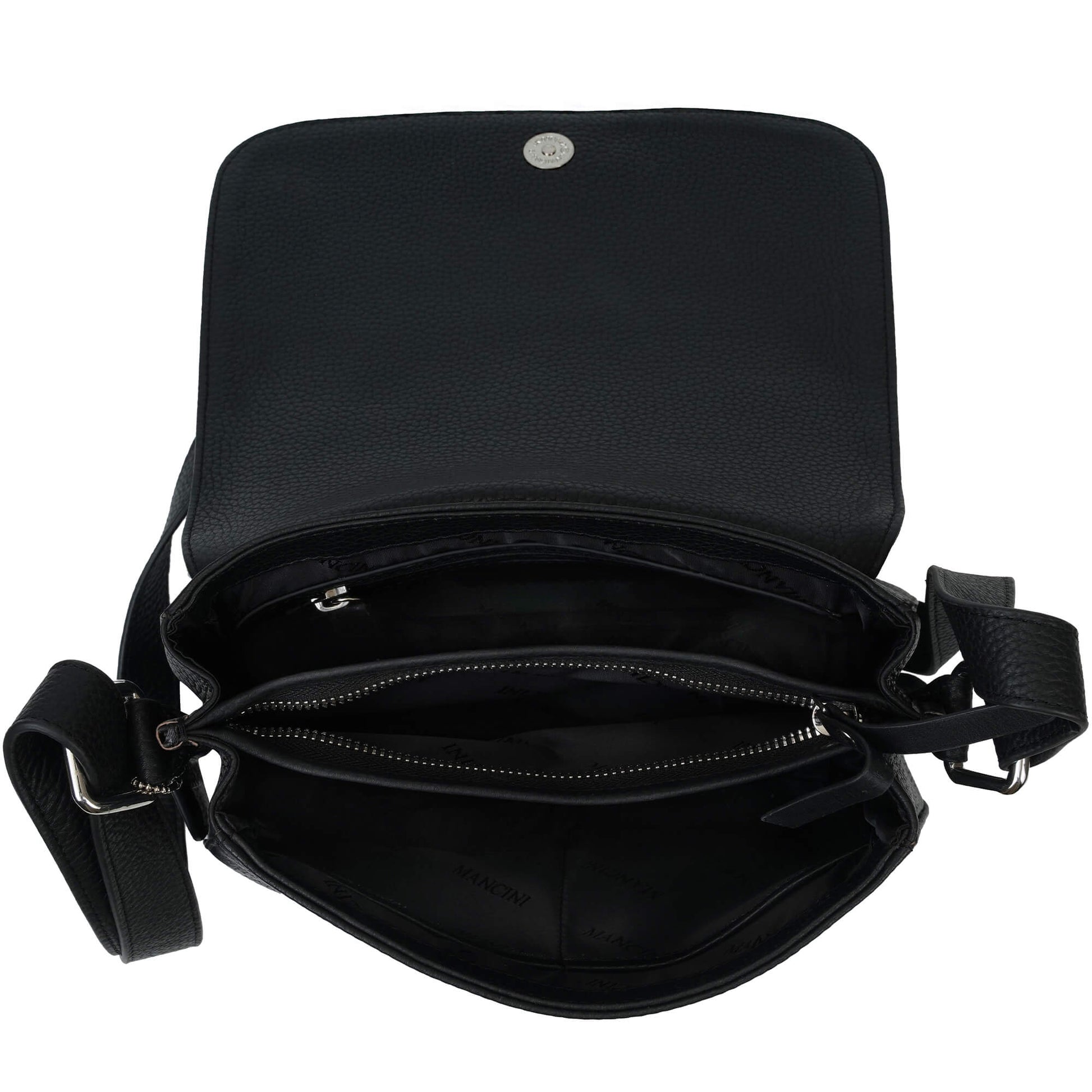 Mancini Cross-Body Bag Mancini Pebbled Alison Crossbody Handbag