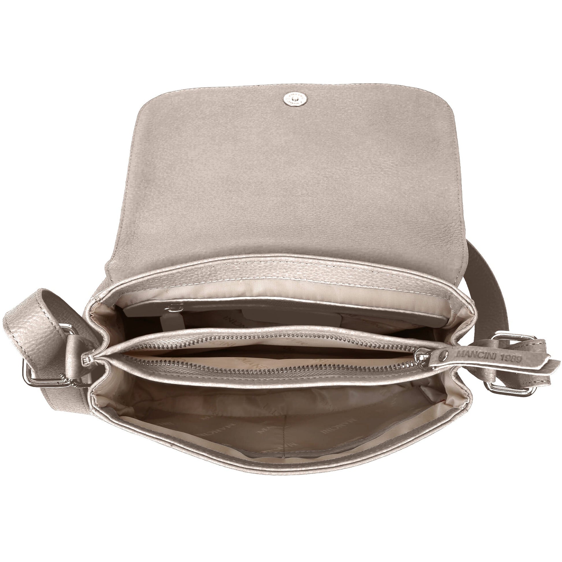 Mancini Cross-Body Bag Mancini Pebbled Alison Crossbody Handbag