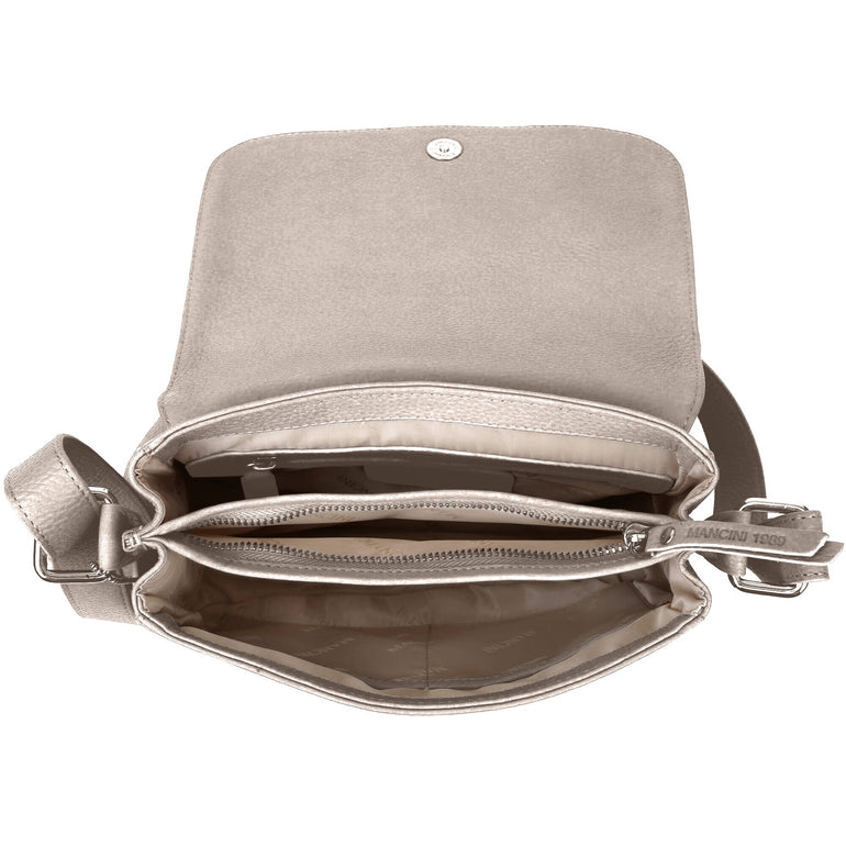 Mancini Cross-Body Bag Mancini Pebbled Alison Crossbody Handbag