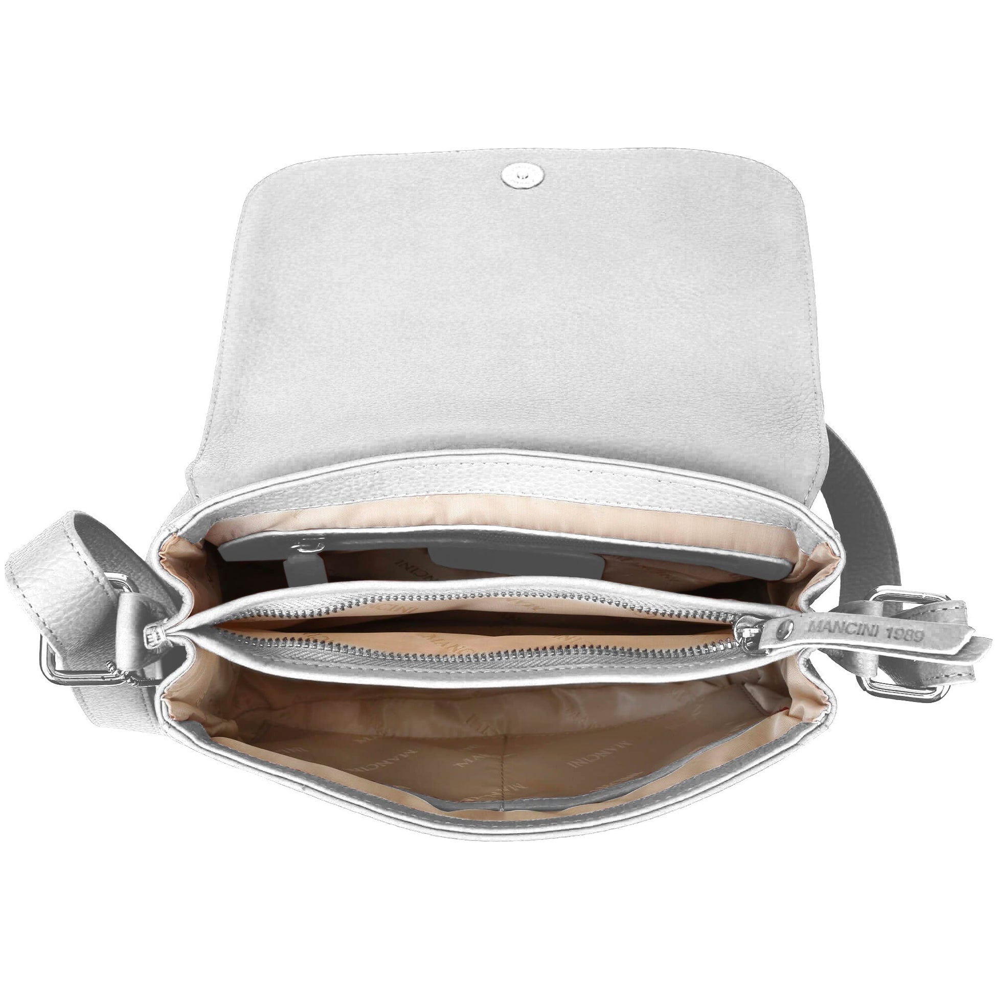 Mancini Cross-Body Bag Mancini Pebbled Alison Crossbody Handbag