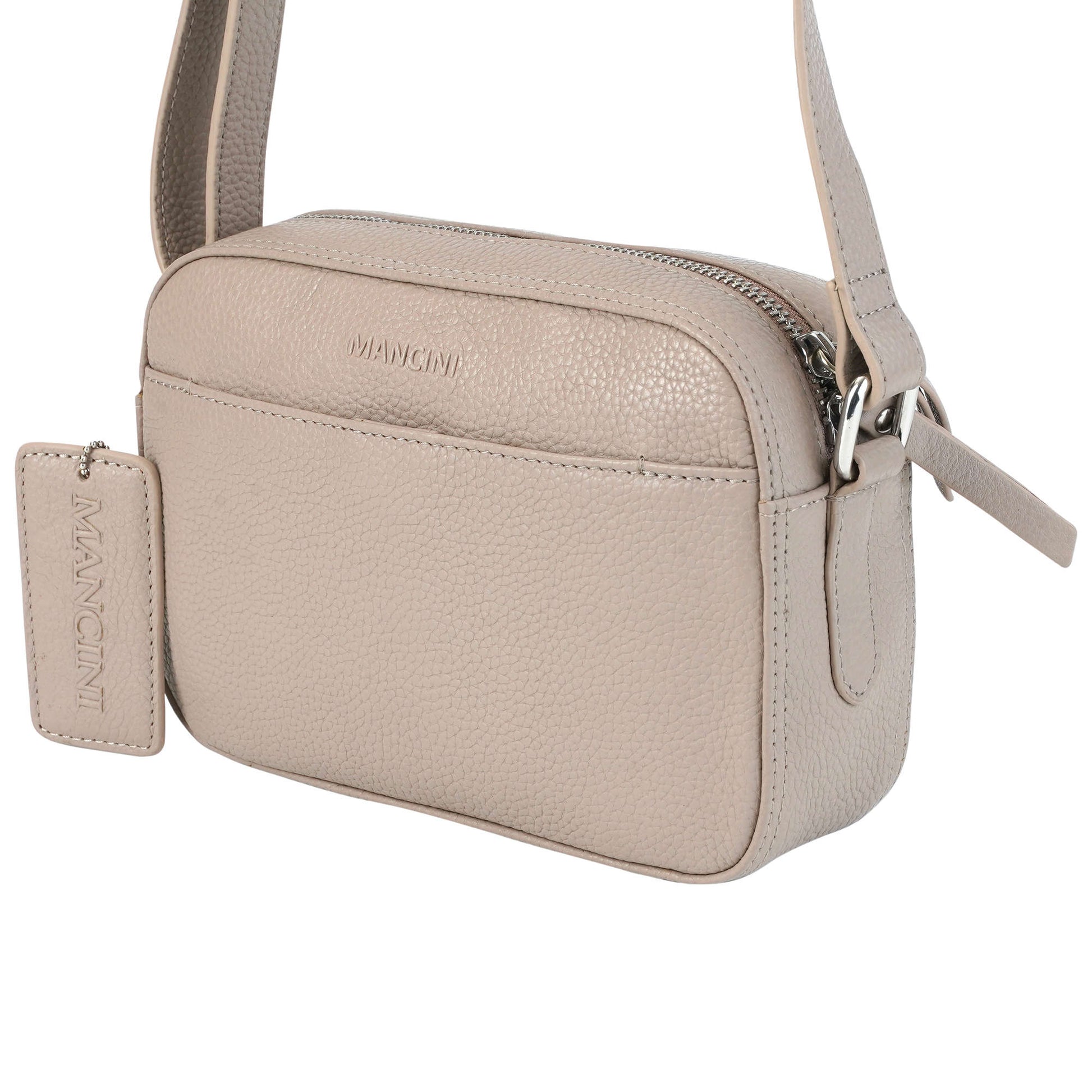 Mancini Cross-Body Bag Mancini Pebbled Clara Small Crossbody Bag