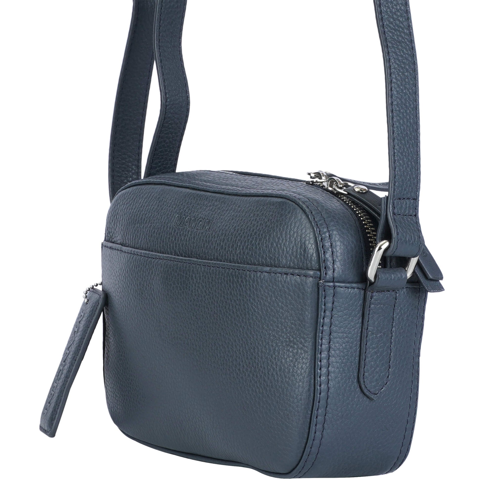 Mancini Cross-Body Bag Mancini Pebbled Clara Small Crossbody Bag