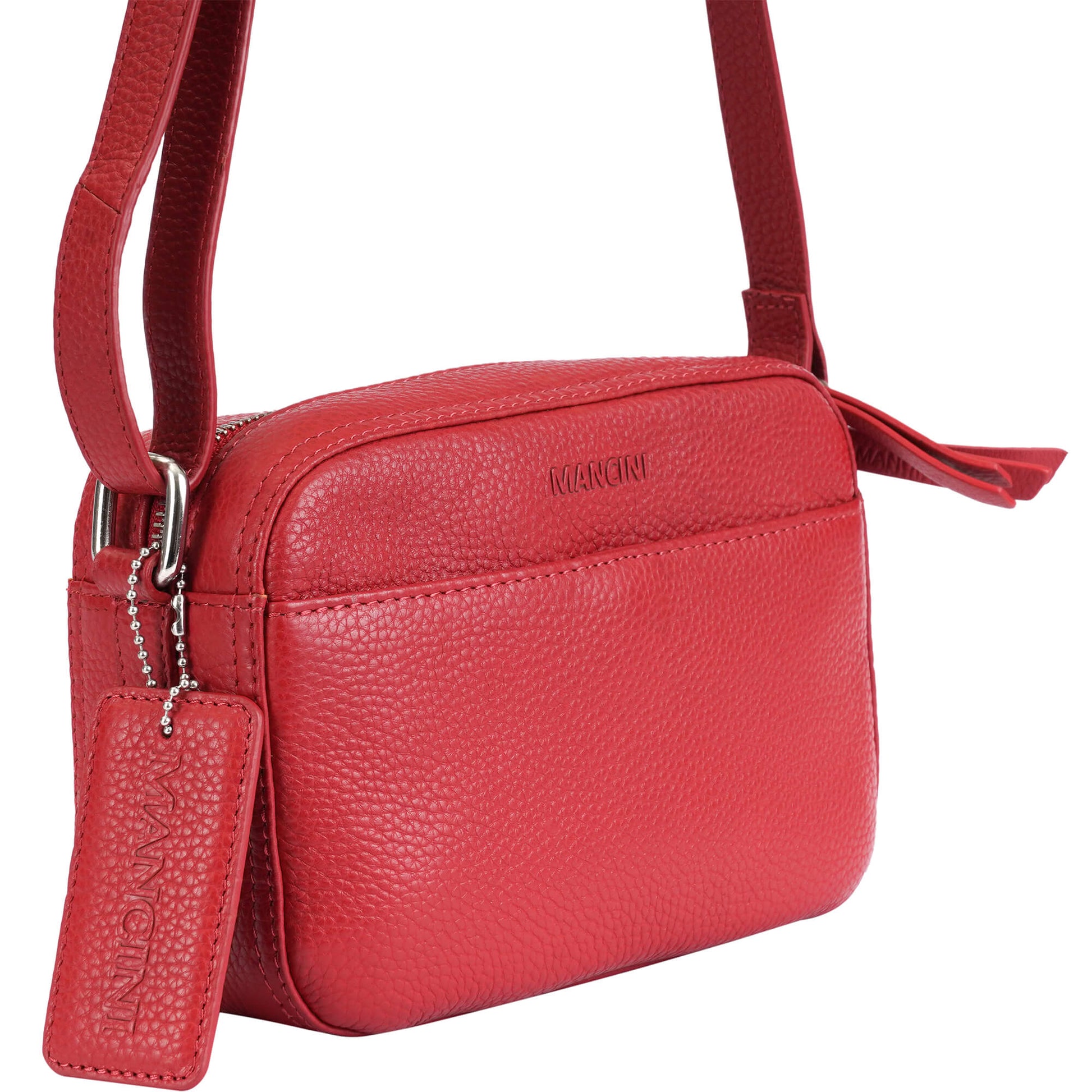 Mancini Cross-Body Bag Mancini Pebbled Clara Small Crossbody Bag